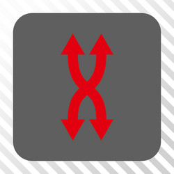 shuffle arrows vertical rounded square button vector image