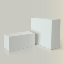 White Packaging Mockup Vector Image