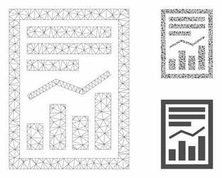 chart report page mesh network model vector image