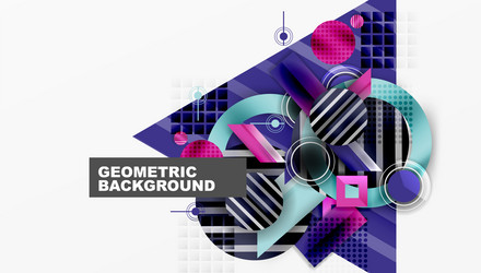dynamic complex geometric abstract background vector image