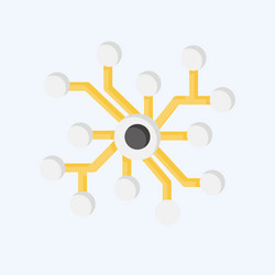 icon neural network related to machine learning vector image