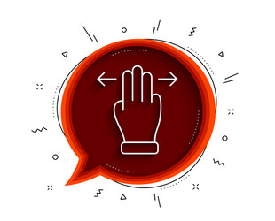 multitasking gesture line icon slide arrow sign vector image