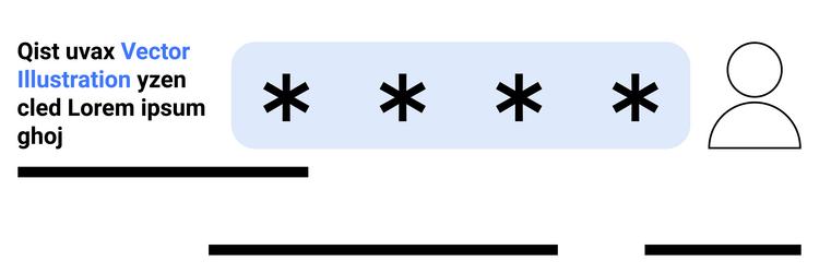 password security visual with input field vector image