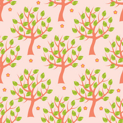 seamless pattern with summer trees vector