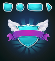 set element buttons and window vector image