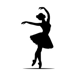 ballet dancer black silhouette Vector Image