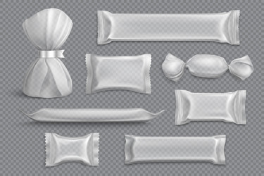Set isolated blank wrap for candy chocolate Vector Image