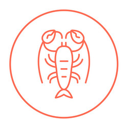 Lobster line icon vector