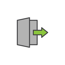 log out icon in colored version vector image