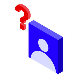 question mark hovering over user profile icon vector image