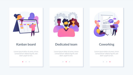 agile project development app interface template vector image