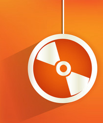 compact disk web iconflat design vector image