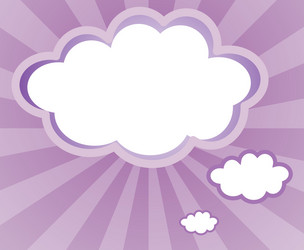 An empty space in a cloud form vector