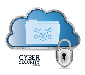 Cyber security digital design vector