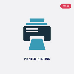 two color printer printing squares icon from user vector image