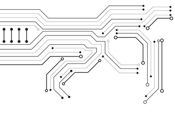 circuit technology background with hi-tech digital vector image