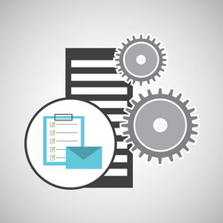database setting email mail check list vector image