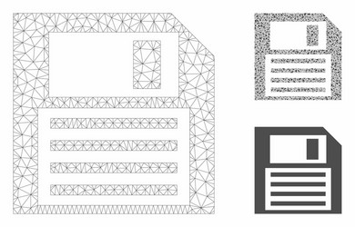 Floppy disk mesh 2d model and triangle vector