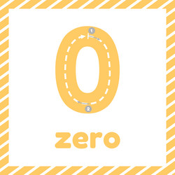 learn how to write number zero for kids vector image