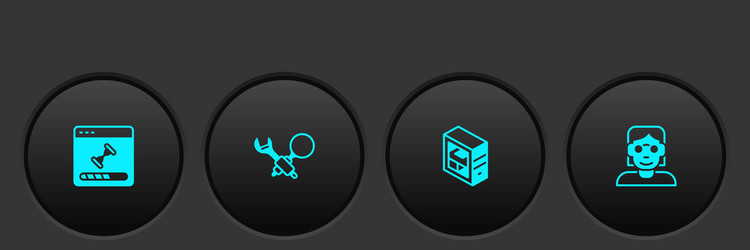 set loading data window debugging computer vector image