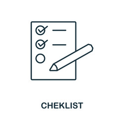 Checklist icon from planing collection simple vector