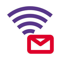 communication with text messages through wireless vector image
