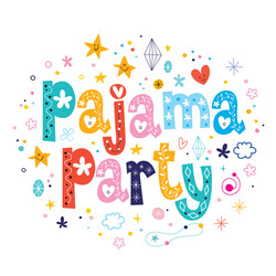Cozy Pajama Party Vector Image