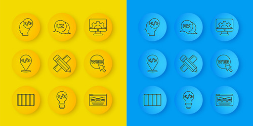 set line color palette guide front end vector image