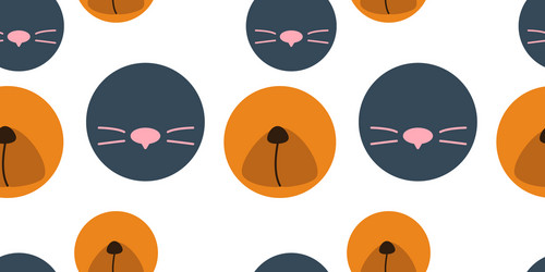 Abstract pattern with pets vector