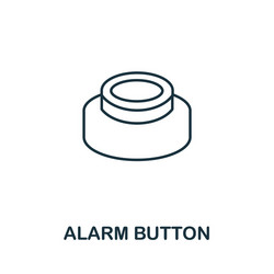 Alarm button icon simple element from digital vector