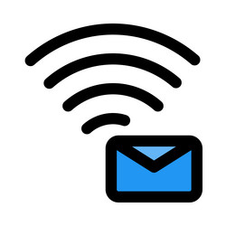 communication with text messages through wireless vector image