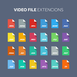 flat style icon set source code programming file vector image