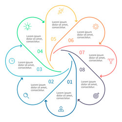 outline infographic element with arrows vector image