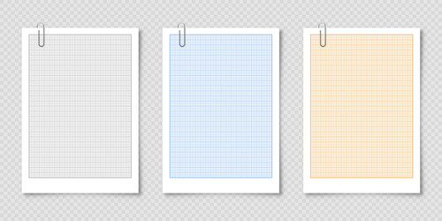 sheet of graph paper with grid millimeter vector image