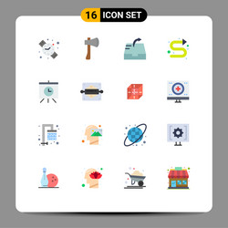16 universal flat colors set for web and mobile vector image