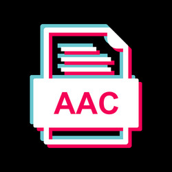 Aac file document icon vector