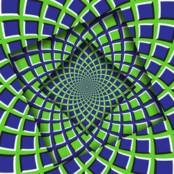 abstract turned frames with a rotating green blue vector image