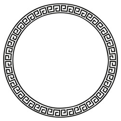 Ancient greek round key pattern - meander art Vector Image