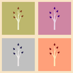 flat with shadow concept and mobile application vector image