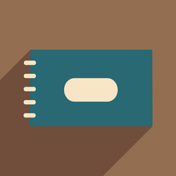 flat with shadow icon and mobile application vector image