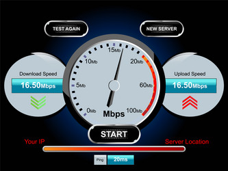 Internet Speed Test Meter vector image