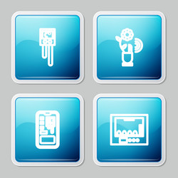 set line temperature and humidity sensor smart vector image