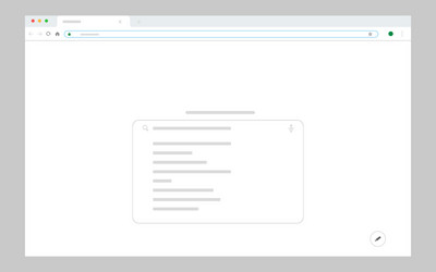 web browser flat ui design on light background vector image