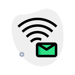 communication with text messages through wireless vector image