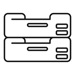 data server icon showing cloud computing system vector image