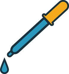 pipette icon set four elements in different styles vector image