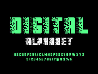 Retro 8-Bit Pixel Font vector image
