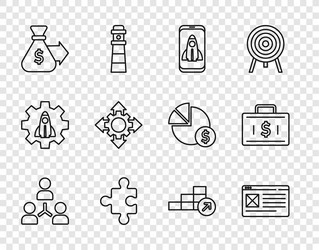set line project team base browser window vector image
