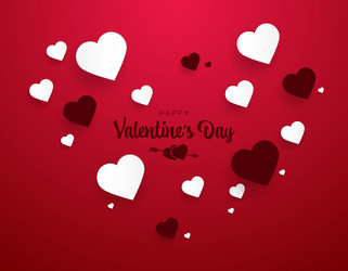 valentines day background with hearts vector