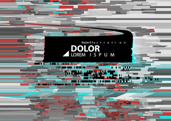 abstract background with glitch effect vector image